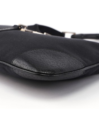 Black Canvas Jackie Bamboo Shoulder Bag JUSQU'A -70%! 