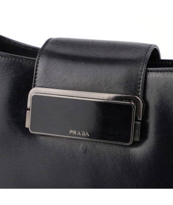 B7492 Black Calfskin Vitello Smalt Shoulder Bag le des métaux précieux