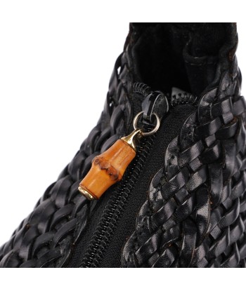 1996 Brown Woven Leather Hobo Shoulder Bag Véritable concentré