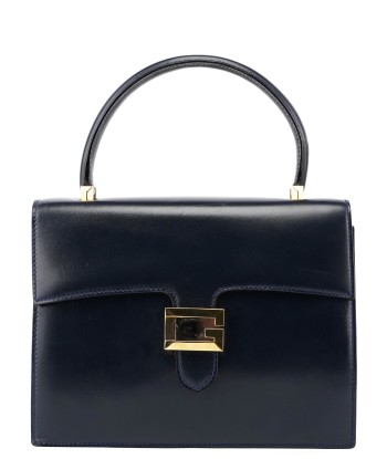 Navy Calfskin Square G Top Handle Bag solde