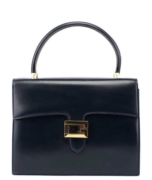 Navy Calfskin Square G Top Handle Bag solde