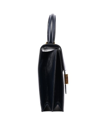 Navy Calfskin Square G Top Handle Bag solde