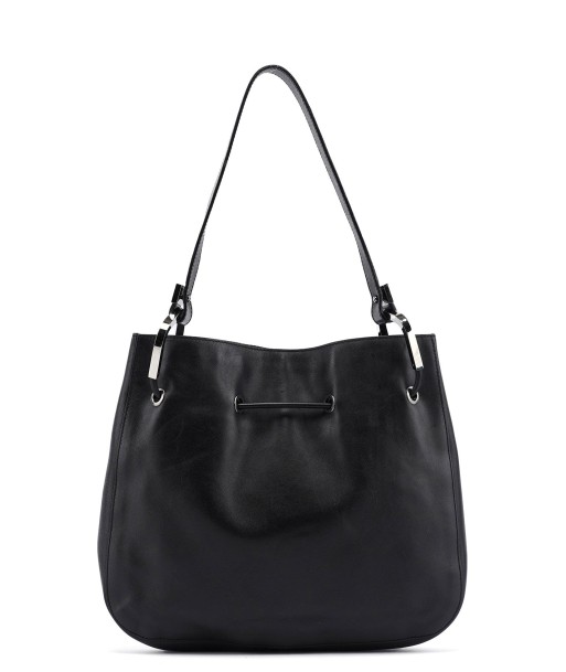 Black Calfskin Drawstring Shoulder Bag acheter en ligne