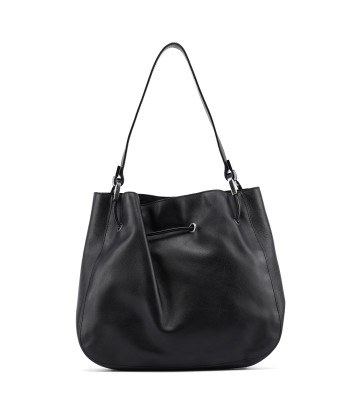 Black Calfskin Drawstring Shoulder Bag acheter en ligne