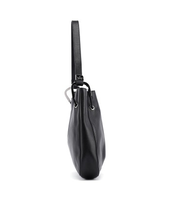 Black Calfskin Drawstring Shoulder Bag acheter en ligne