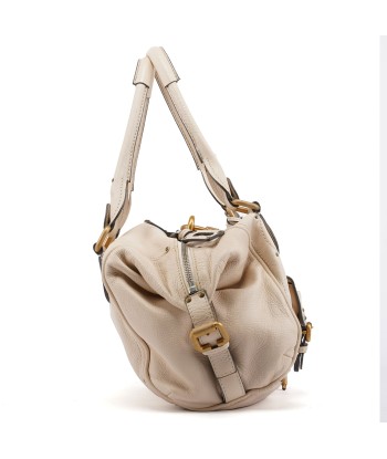 Cream Leather Paddington Pocket Shoulder Bag Profitez des Offres !