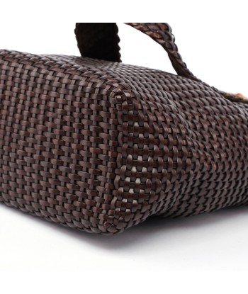 1996 Brown Woven Bamboo 2-Way Bag commande en ligne