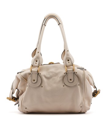 Cream Leather Paddington Pocket Shoulder Bag Profitez des Offres !