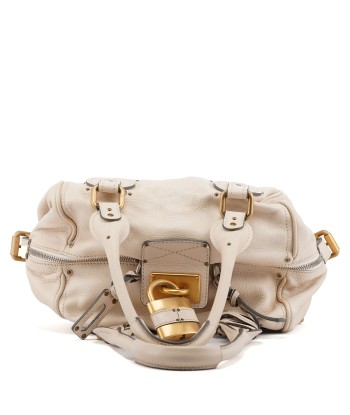 Cream Leather Paddington Pocket Shoulder Bag Profitez des Offres !