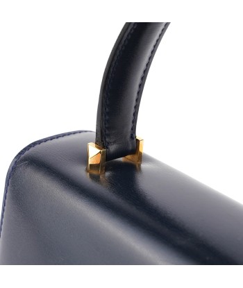 Navy Calfskin Square G Top Handle Bag solde