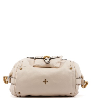 Cream Leather Paddington Pocket Shoulder Bag Profitez des Offres !