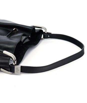 Black Calfskin Drawstring Shoulder Bag acheter en ligne