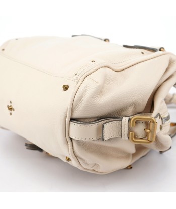 Cream Leather Paddington Pocket Shoulder Bag Profitez des Offres !