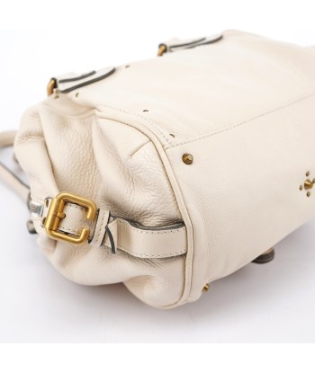 Cream Leather Paddington Pocket Shoulder Bag Profitez des Offres !