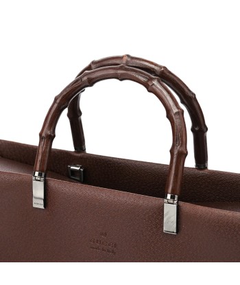 Brown Leather Bamboo Tote Bag Venez acheter