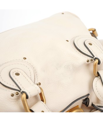 Cream Leather Paddington Pocket Shoulder Bag Profitez des Offres !