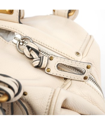 Cream Leather Paddington Pocket Shoulder Bag Profitez des Offres !