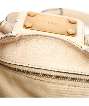 Cream Leather Paddington Pocket Shoulder Bag Profitez des Offres !