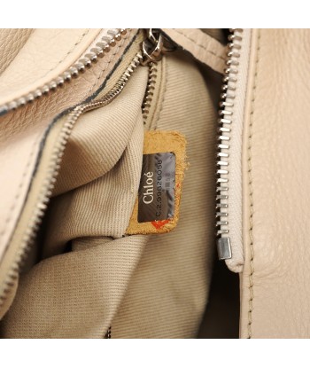 Cream Leather Paddington Pocket Shoulder Bag Profitez des Offres !