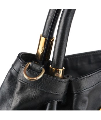 Black Calfskin Leather Tote Bag hantent personnes