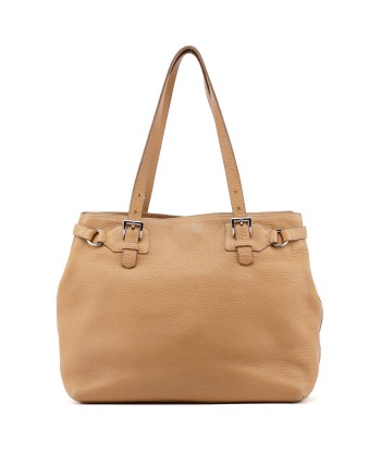 Beige Pebbled Leather Tote Bag sélection de produits