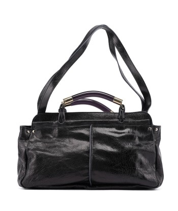 Black Lambskin 2-Way Tote Bag 2024