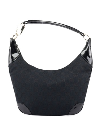 Black GG Patent Leather Shoulder Bag en stock