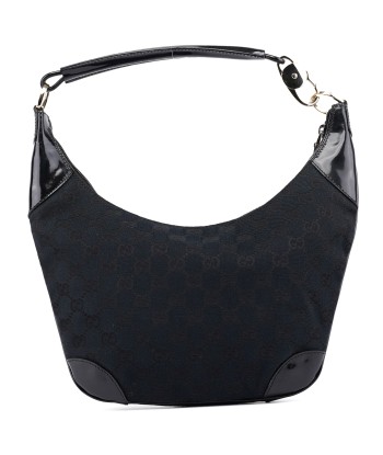 Black GG Patent Leather Shoulder Bag en stock