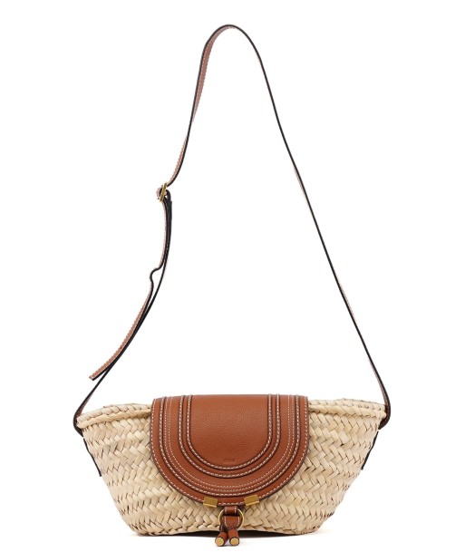 Beige Brown Marcie Basket Crossbody Bag Profitez des Offres !