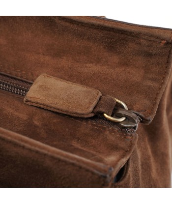 1990's Suede Wood Handle Bag Jusqu'à 80% De Réduction