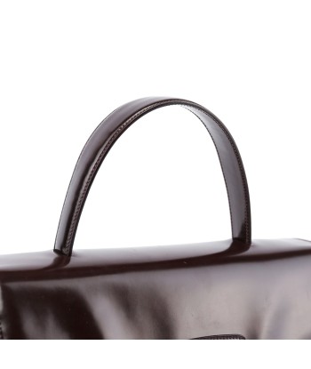 Brown Spazzolato Top Handle Logo Bag de votre