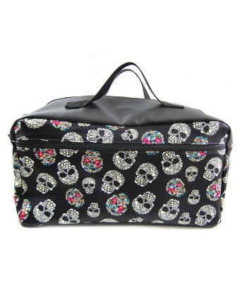 Mallette Infirmière Libérale XL 25x45x25 en simili "Skulls fond noir" (Livraison FEVRIER 2025) sur le site 