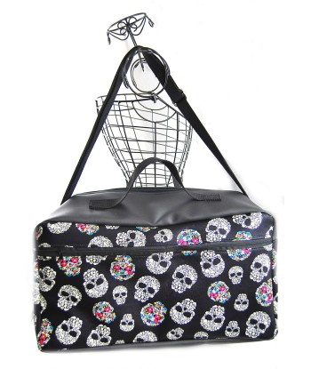 Mallette Infirmière Libérale XL 25x45x25 en simili "Skulls fond noir" (Livraison FEVRIER 2025) sur le site 