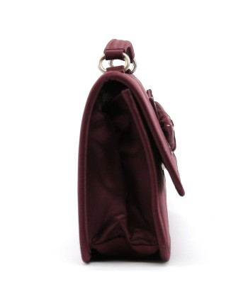 Burgundy Raso Satin Top Handle Bag chez Cornerstreet bien 