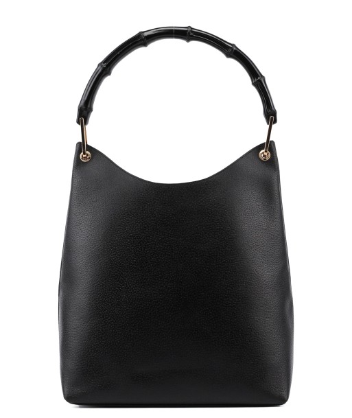 Black Leather Bamboo Hobo Bag Voir les baskets