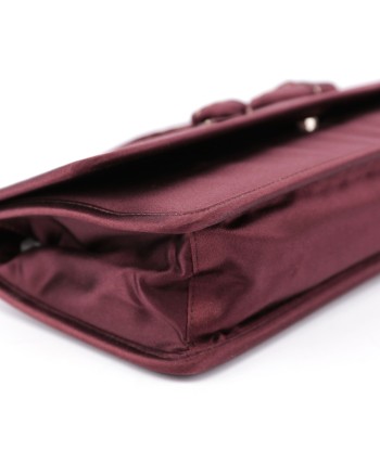 Burgundy Raso Satin Top Handle Bag chez Cornerstreet bien 