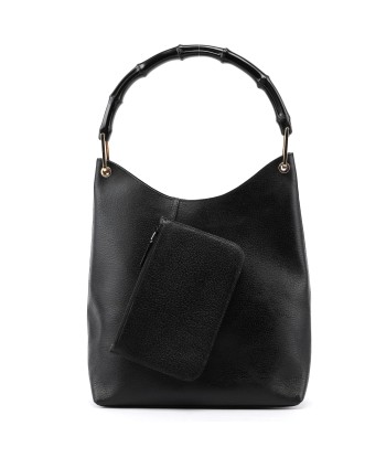 Black Leather Bamboo Hobo Bag Voir les baskets