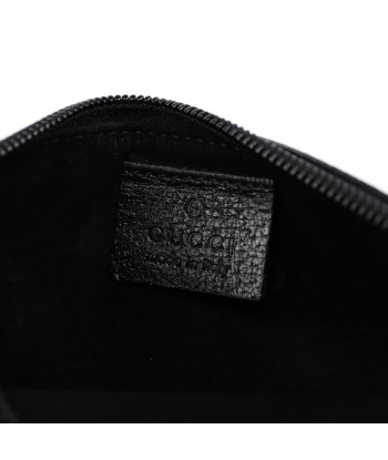 Black Textured Leather Bamboo Shoulder Bag commande en ligne