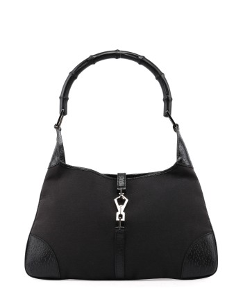 Black Jackie Bamboo Shoulder Bag pas cheres