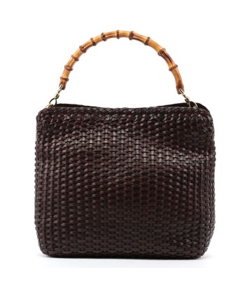 1996 Brown Woven Bamboo 2-Way Bag Dans la société mordern