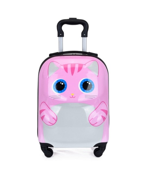 Valise Cabine Enfant Chat Rose de pas cher