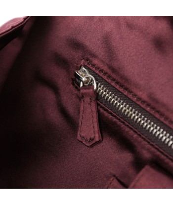 Burgundy Raso Satin Top Handle Bag chez Cornerstreet bien 