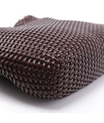 1996 Large Brown Woven Bamboo 2-Way Bag prix