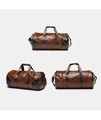 Sac Week-End Vintage Duffle Bag Marron destockage