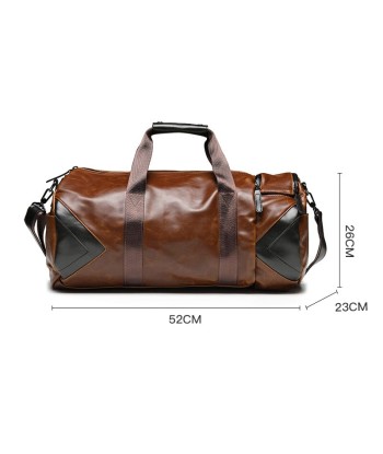 Sac Week-End Vintage Duffle Bag Marron destockage