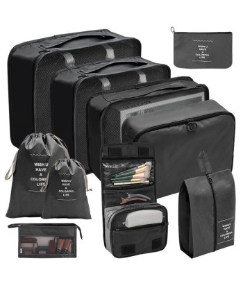 Organisateurs de Valise Set de 10 Pochettes (Noir) ouvre sa boutique