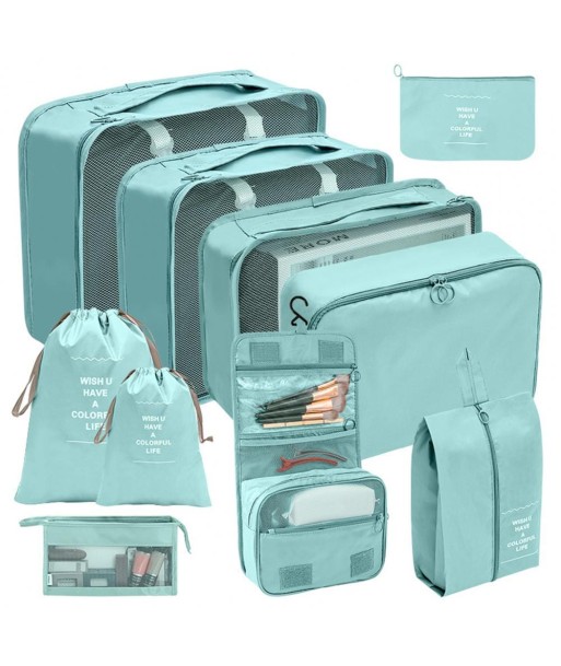 Organisateurs de Valise Set de 10 Pochettes (Turquoise) meilleur choix