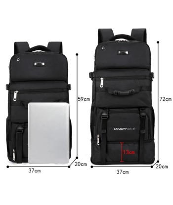 Sac à Dos Grande Capacité Extensible (80L+10L) brillant des détails fins