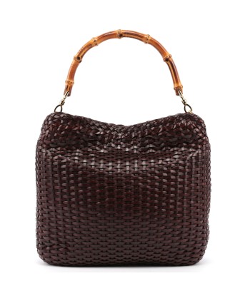 1996 Brown Woven Bamboo 2-Way Bag chez Cornerstreet bien 