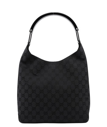 Black GG Plastic Top Handle Bag store